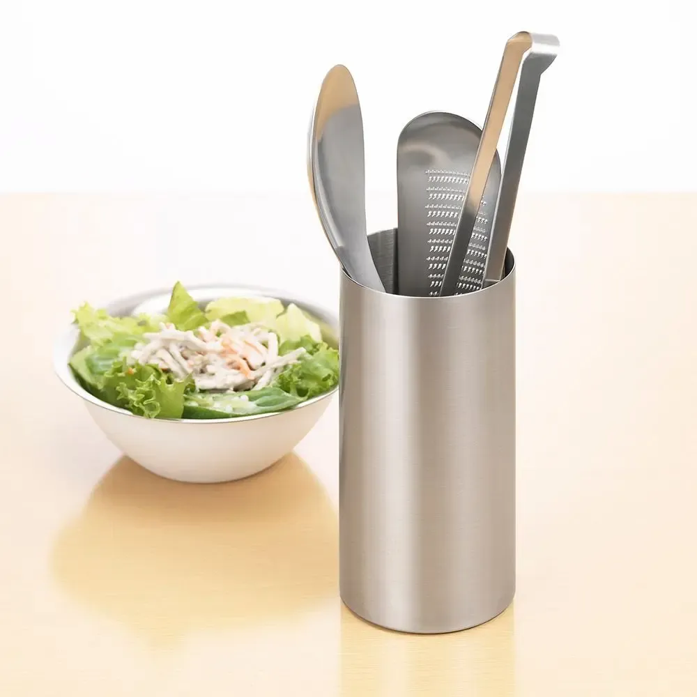 Ustensiles de cuisine - Conteneur d'ustensiles de cuisine en acier inoxydable - collection EAtoCO / YOSHIKAWA - ABINGPLUS