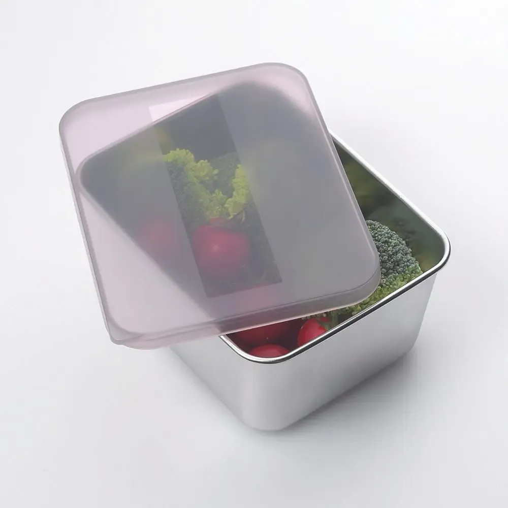 Food storage - Stainless steel kitchen storage box and semi-transparent lid - eATOCO/YOSHIKAWA collection - ABINGPLUS