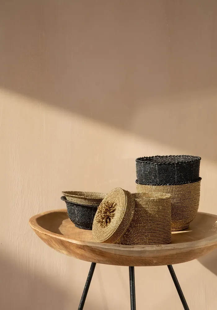 Objets de décoration - Le Bol Perlé Bas - Noir - S - BAZAR BIZAR LIVING