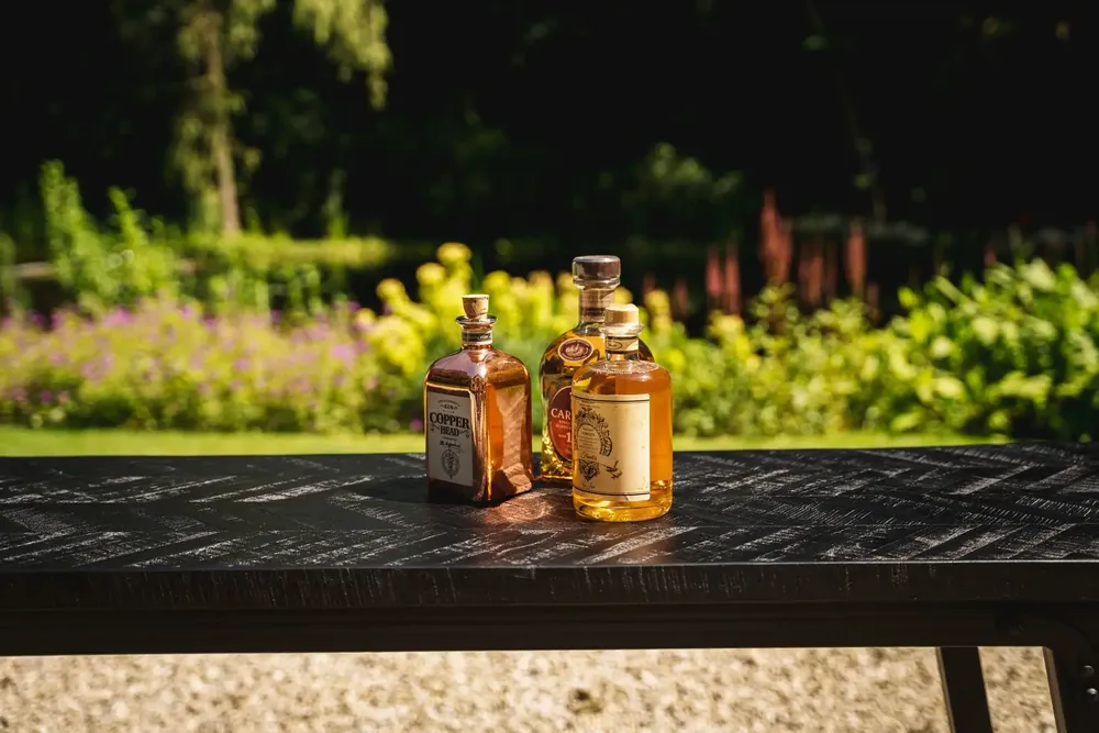 Console table - The Herringbone High Table - Black - 140cm - BAZAR BIZAR LIVING