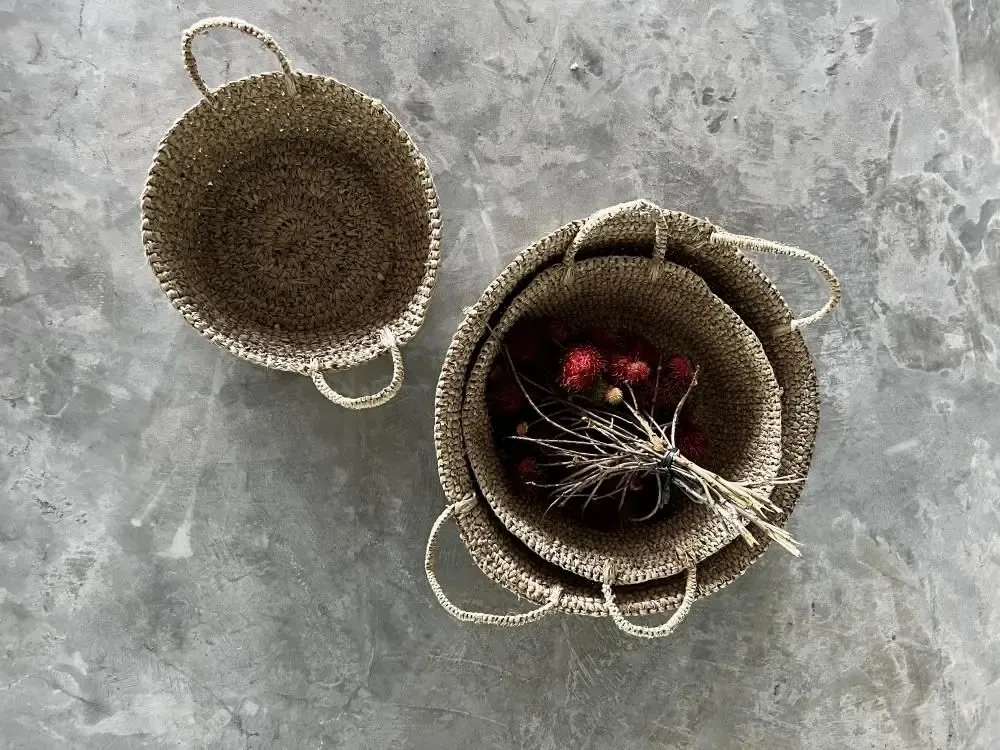 Coffrets et boîtes - Le Plateau en Raphia - Naturel - M - BAZAR BIZAR LIVING