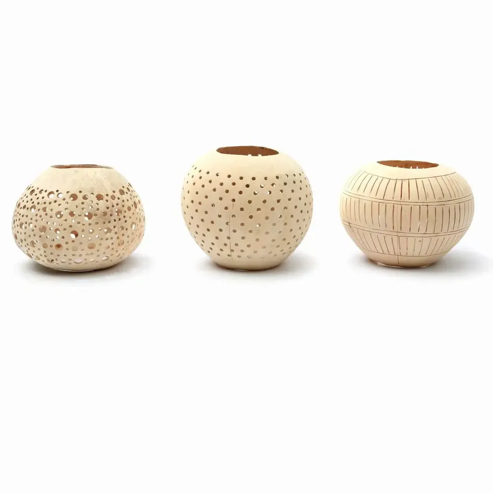 Bougeoirs et photophores  - Le Bougeoir Coconot Spot - Naturel - BAZAR BIZAR LIVING