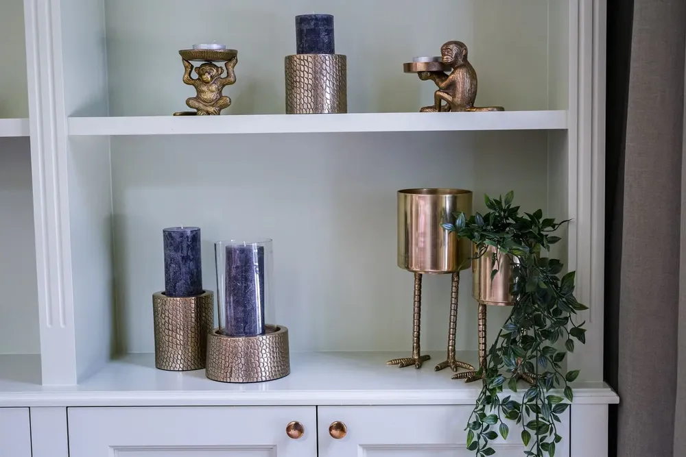 Candlesticks and candle holders - The Croco Candle Holder - Brass - L - BAZAR BIZAR LIVING