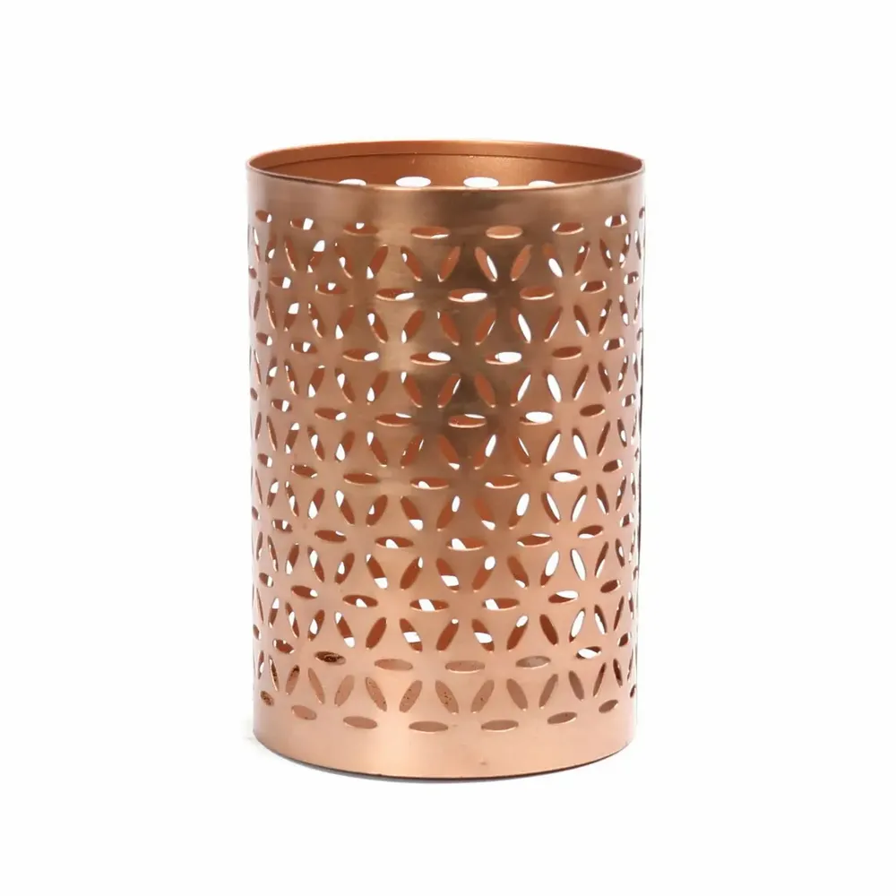 Bougeoirs et photophores  - Le Bougeoir Flower Petal - Cuivre - M - BAZAR BIZAR LIVING