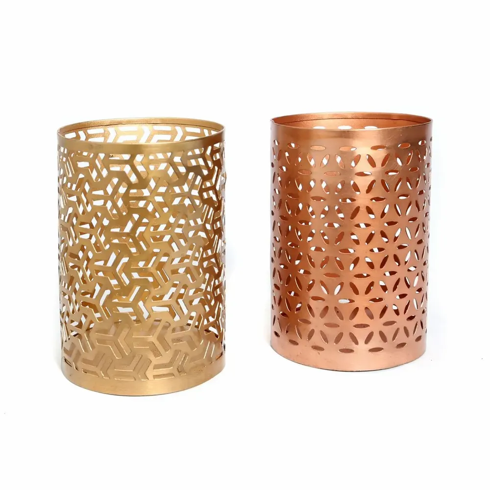 Bougeoirs et photophores  - Le Bougeoir Flower Petal - Cuivre - M - BAZAR BIZAR LIVING