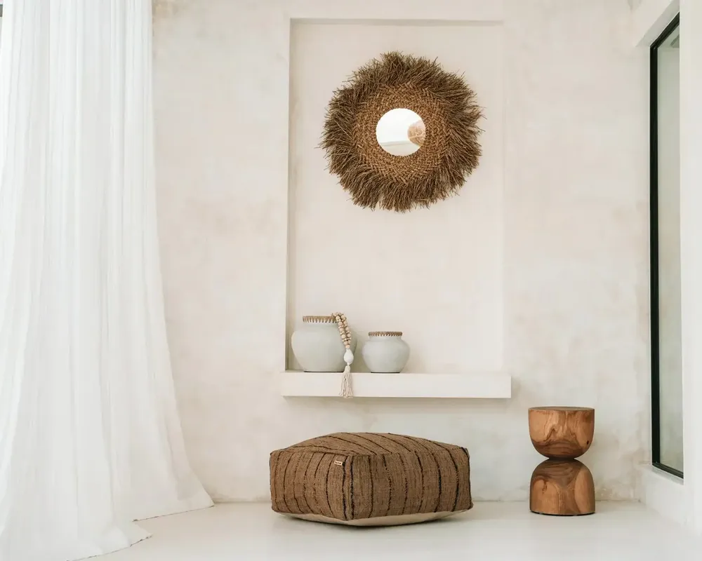 Ottomans - The Oh My Gee Pouffe - Beige Black - BAZAR BIZAR LIVING