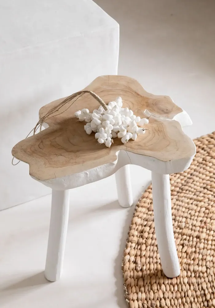 Tables basses - La Table D'appoint Organic - Blanc Naturel - BAZAR BIZAR LIVING