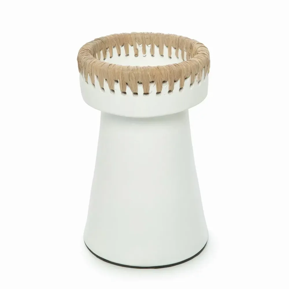 Candlesticks and candle holders - The Pretty Candle Holder - White Natural - L - BAZAR BIZAR LIVING