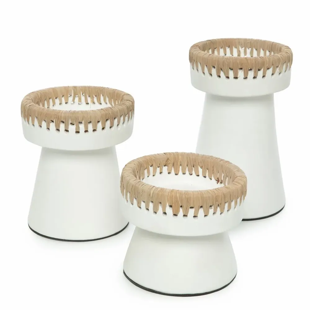 Bougeoirs et photophores  - Le Bougeoir Pretty - Blanc Naturel - S - BAZAR BIZAR LIVING