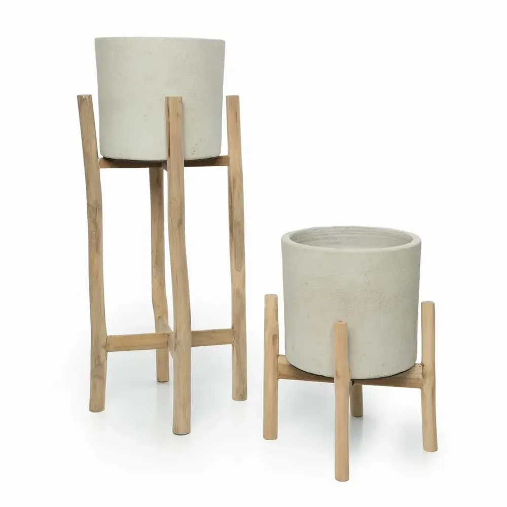 Vases - The Chalk High - Concrete Natural - L - BAZAR BIZAR LIVING