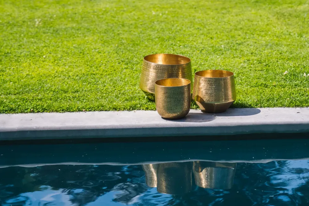 Vases - The Hammered Planter - Brass - XL - BAZAR BIZAR LIVING
