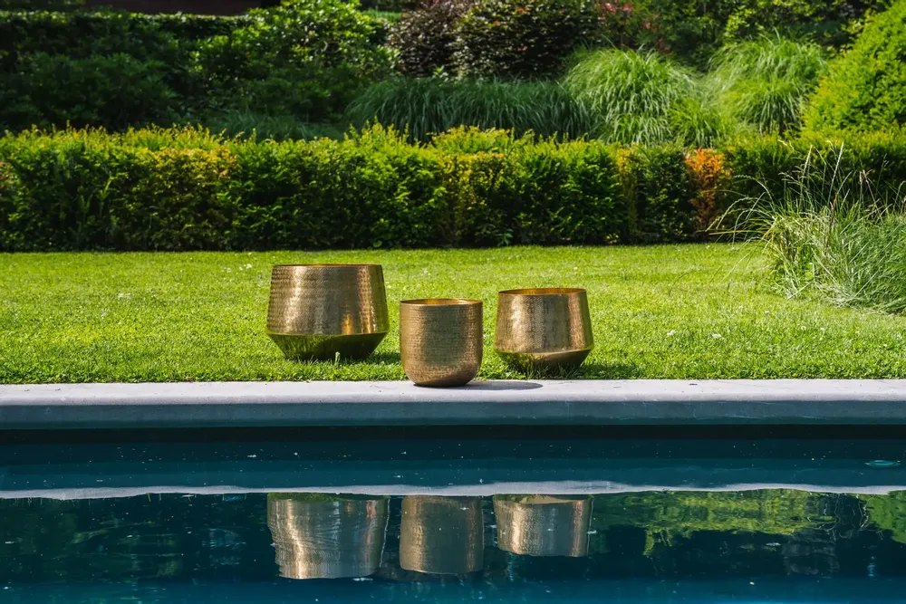Vases - The Hammered Planter - Brass - XL - BAZAR BIZAR LIVING
