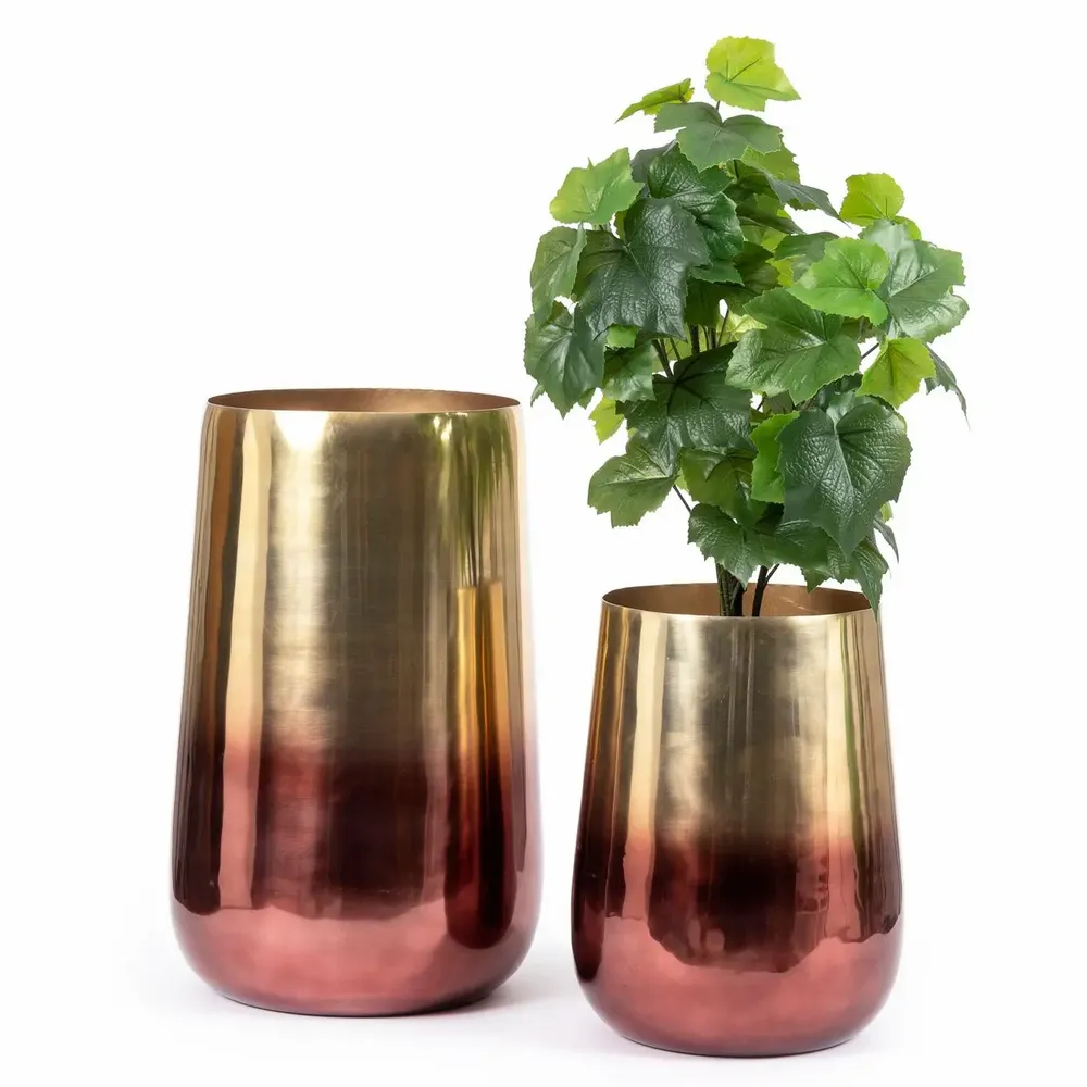 Vases - Le Bac à Plantes en Laiton Deux Tons - Laiton - XL - BAZAR BIZAR LIVING