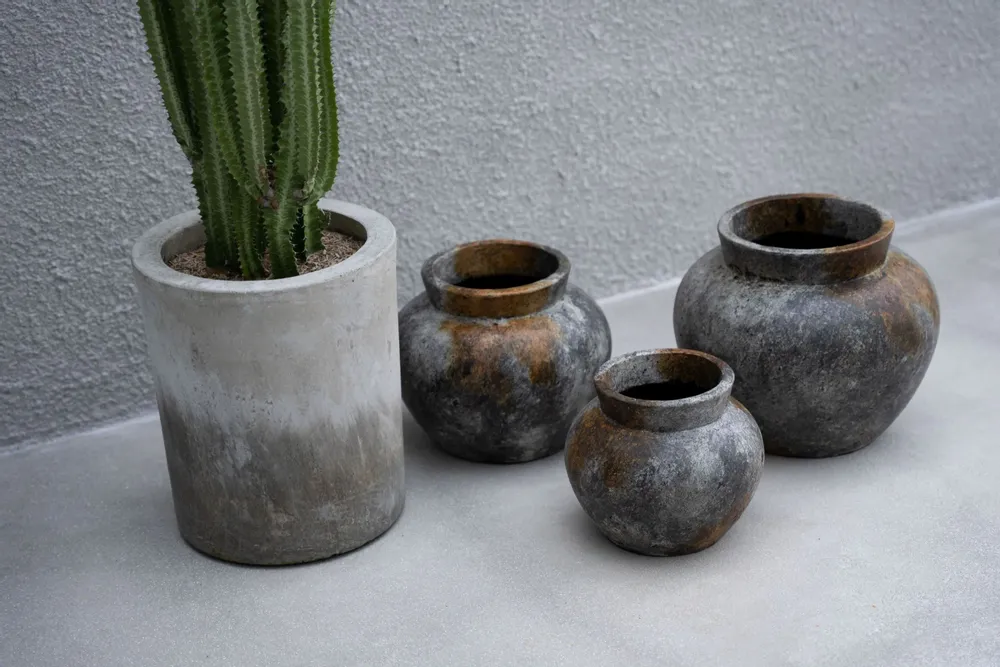 Vases - The Funky Vase - Antique Grey - M - BAZAR BIZAR LIVING