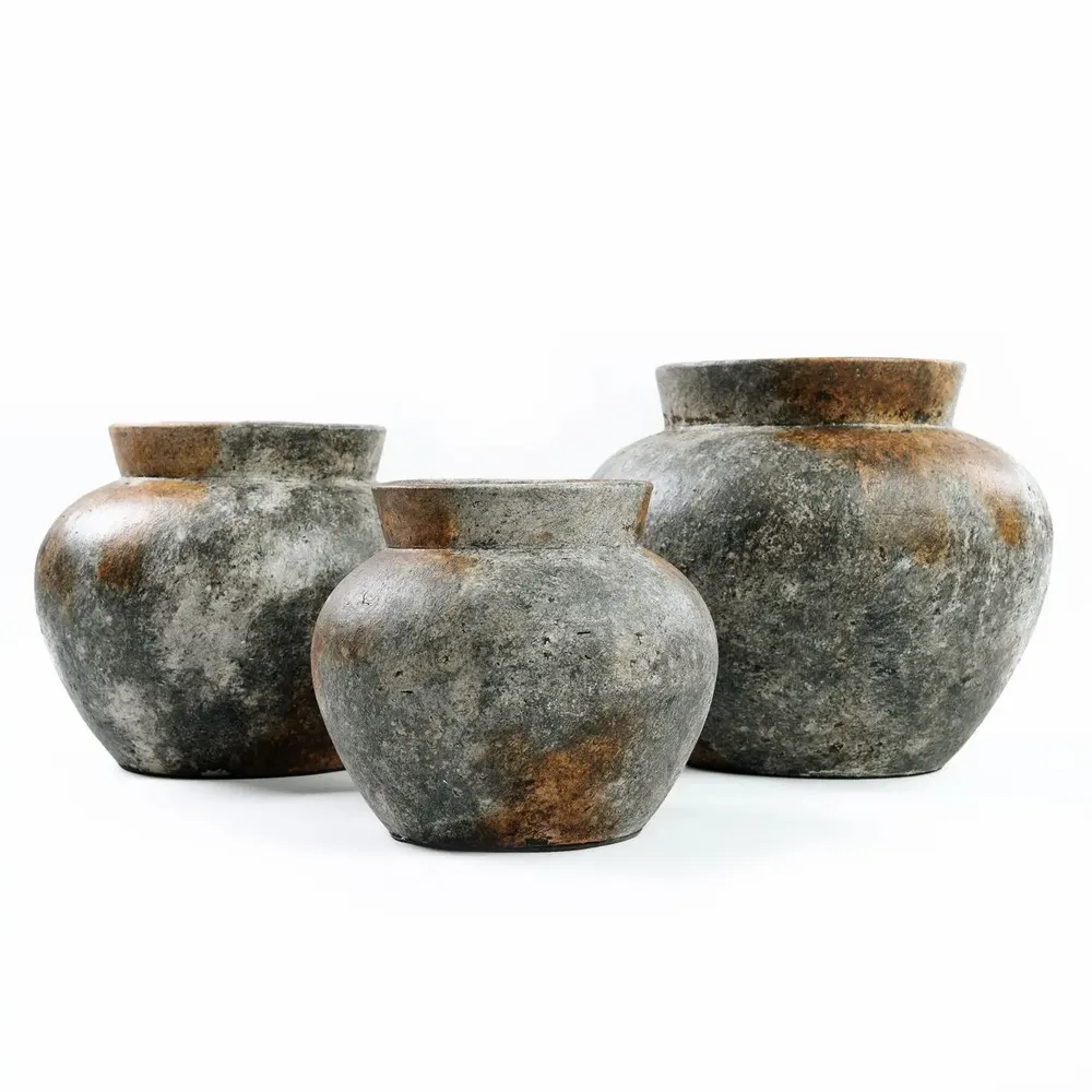 Vases - The Funky Vase - Antique Grey - M - BAZAR BIZAR LIVING