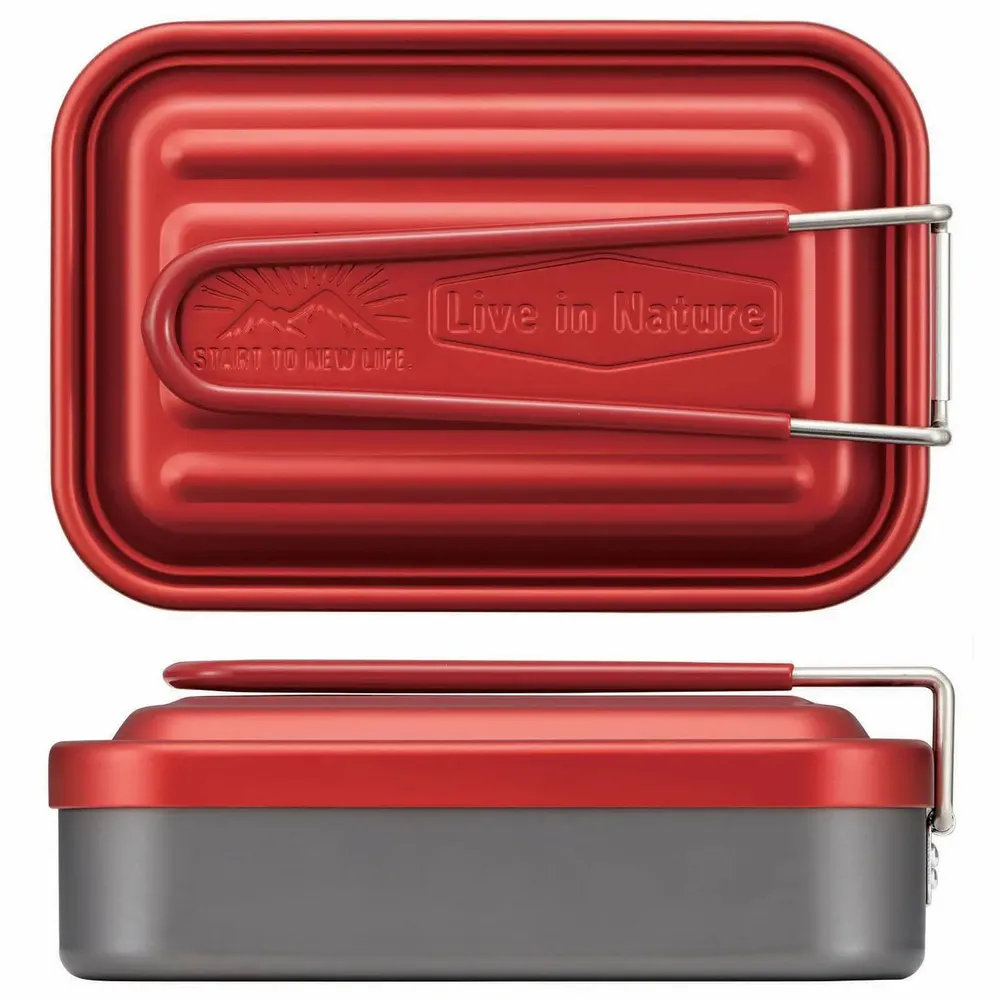 Barbecues - 1000 ml aluminum and rectangular color camping bowl - Mess Tin/SKATER collection - ABINGPLUS