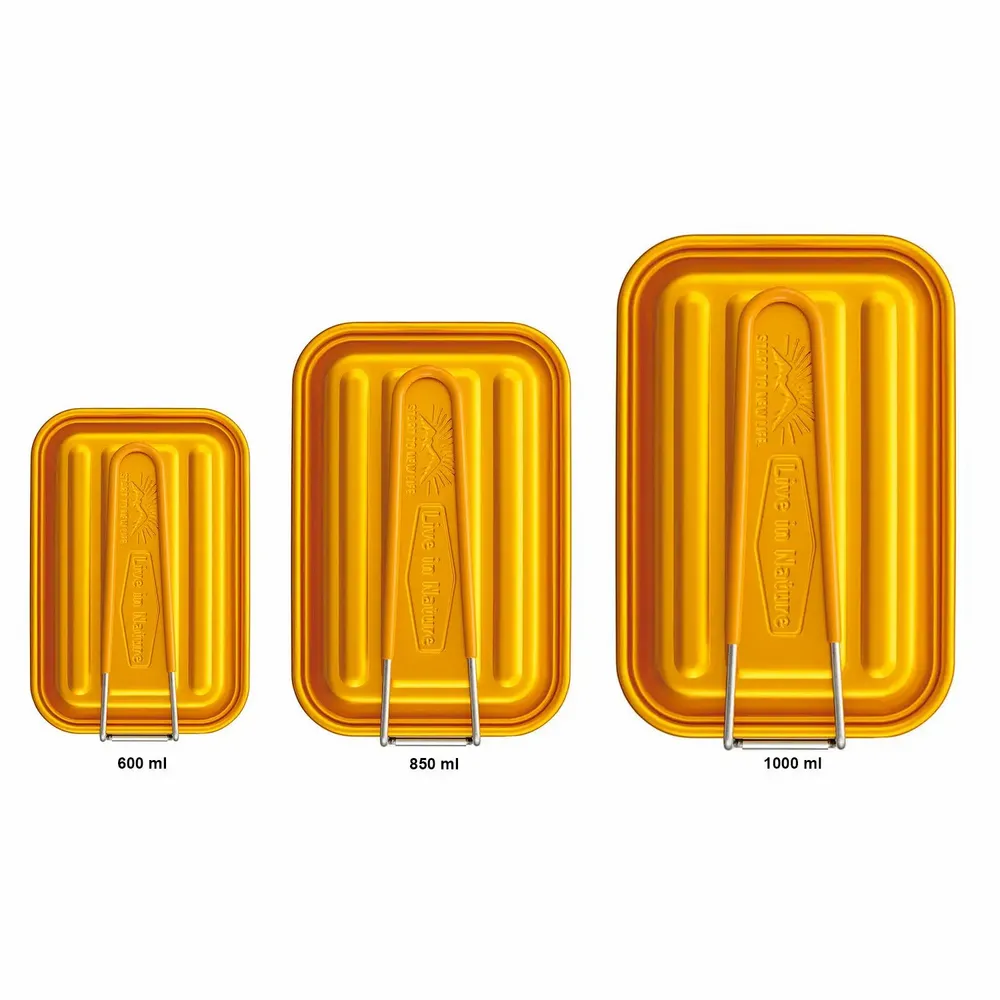 Barbecues - 1000 ml aluminum and rectangular color camping bowl - Mess Tin/SKATER collection - ABINGPLUS