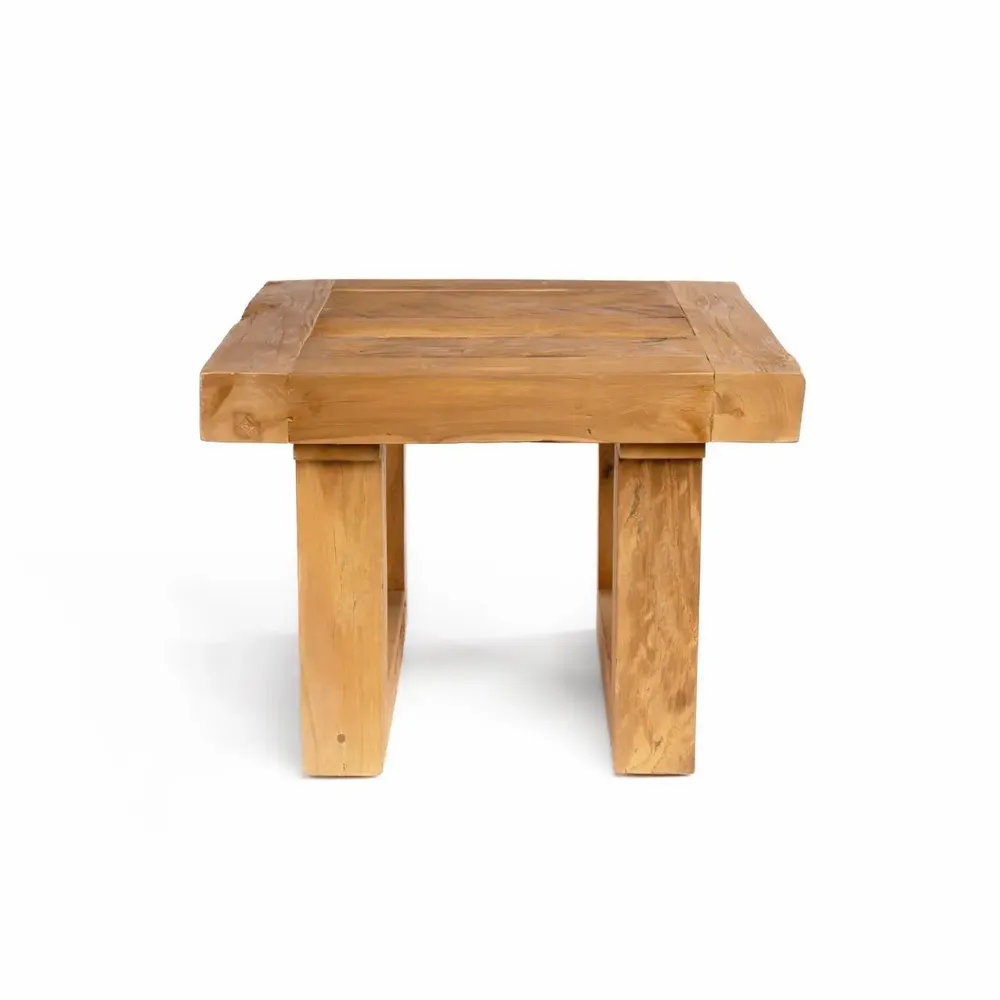 Coffee tables - The Reclaimed Teak Side Table - Natural - BAZAR BIZAR LIVING