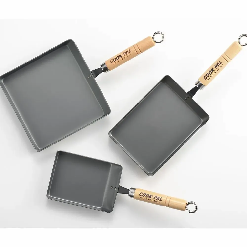 Frying pans - L steel frying pan for Japanese rolled omelettes - Egg Pan/YOSHIKAWA collection - ABINGPLUS