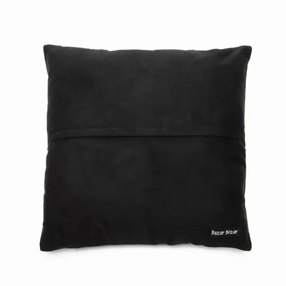 Coussins - La Housse De Coussin Four Leather Panel - Noir - 60x60 - BAZAR BIZAR LIVING