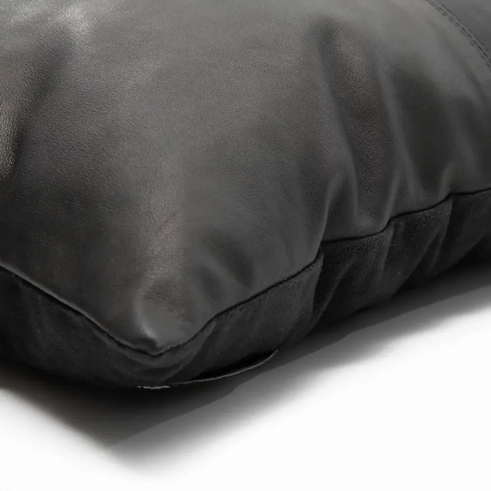 Coussins - La Housse De Coussin Four Leather Panel - Noir - 60x60 - BAZAR BIZAR LIVING