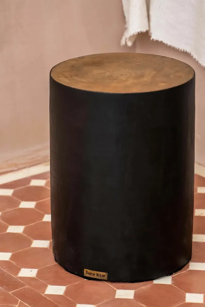 Stools - The Tribe Stool - Natural Black - BAZAR BIZAR LIVING