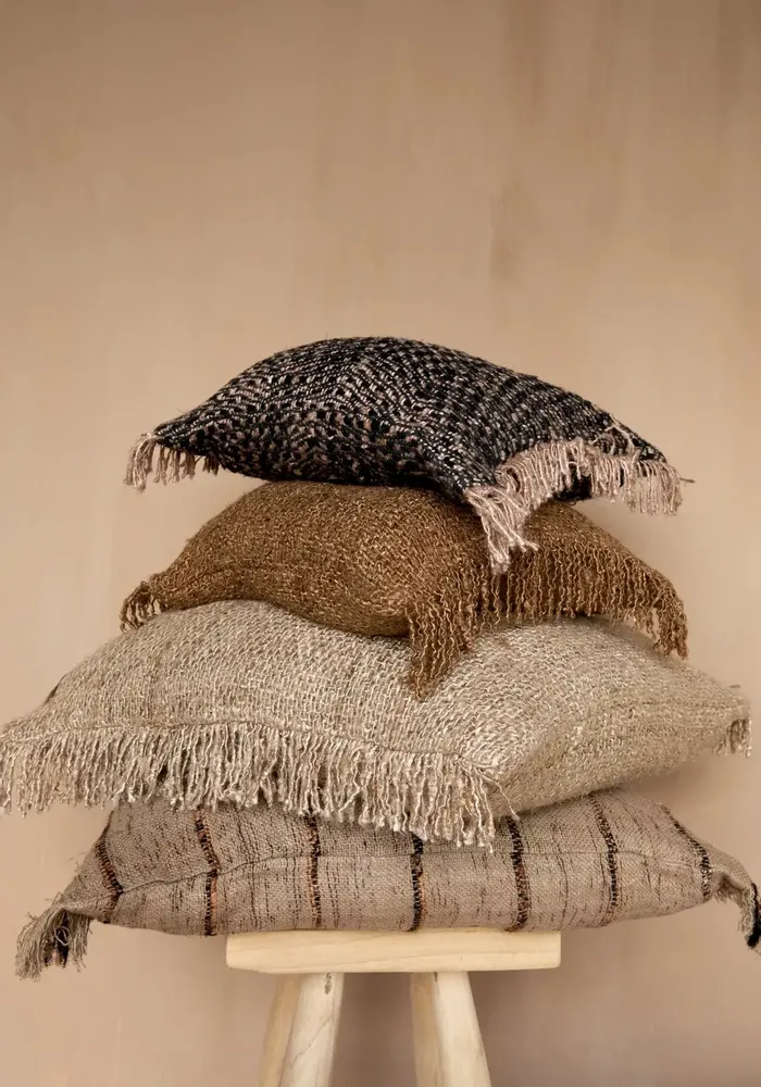 Cushions - The Oh My Gee Cushion Cover - Beige Black - 60x60 - BAZAR BIZAR LIVING