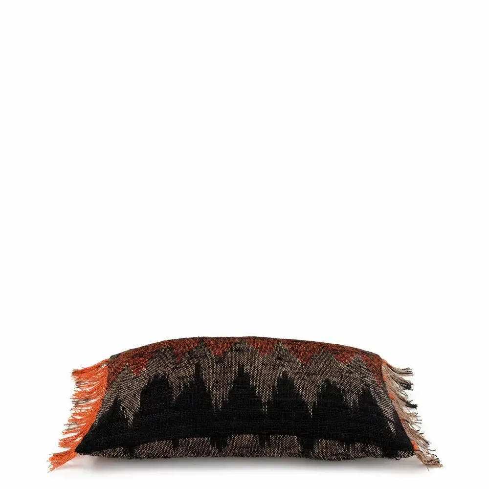 Cushions - The Oh My Gee Cushion Cover - Black Orange - 30x50 - BAZAR BIZAR LIVING