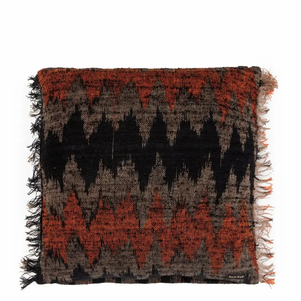 Coussins - La Housse de Coussin Oh My Gee - Noir Orange - 60x60 - BAZAR BIZAR LIVING