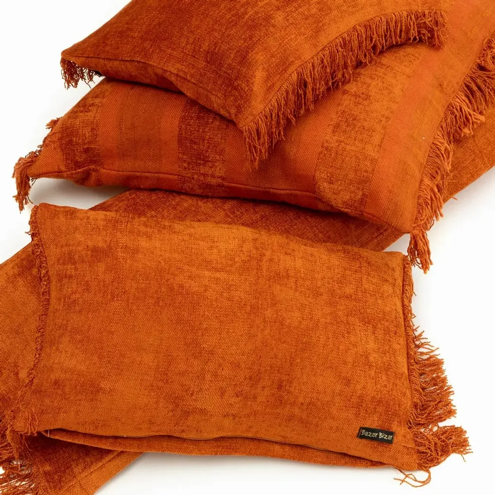 Cushions - The Oh My Gee Cushion Cover - Rust Velvet - 60x60 - BAZAR BIZAR LIVING