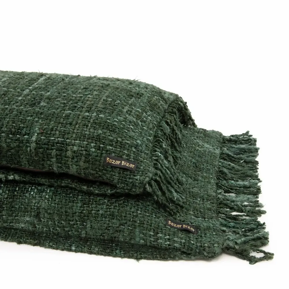 Coussins - La Housse De Coussin Oh My Gee - Vert Forêt - 30x50 - BAZAR BIZAR LIVING