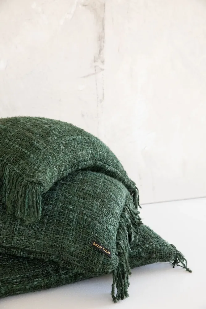 Coussins - La Housse De Coussin Oh My Gee - Vert Forêt - 30x50 - BAZAR BIZAR LIVING