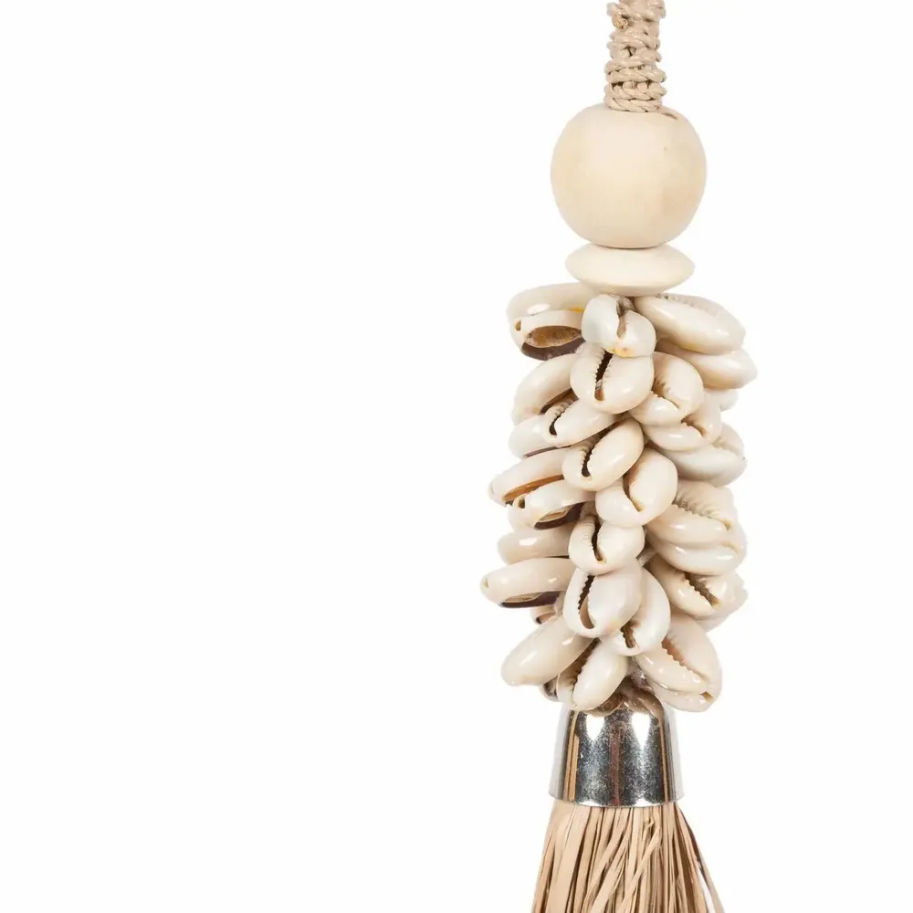Decorative objects - The Cowrie and Raffia Tassel - Natural - BAZAR BIZAR LIVING