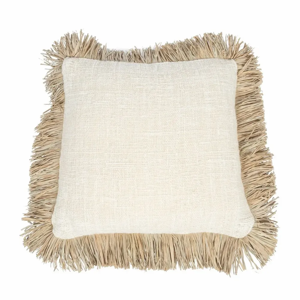 Cushions - The Saint Tropez Cushion Cover - Natural White - 60x60 - BAZAR BIZAR LIVING