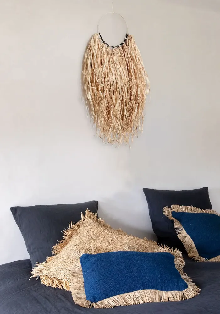 Cushions - The Saint Tropez Cushion Cover - Blue Natural - 30x50 - BAZAR BIZAR LIVING