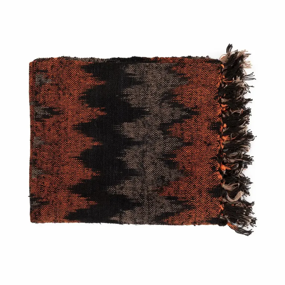 Plaids - Le s'il vous Plaid - Black Orange - BAZAR BIZAR LIVING