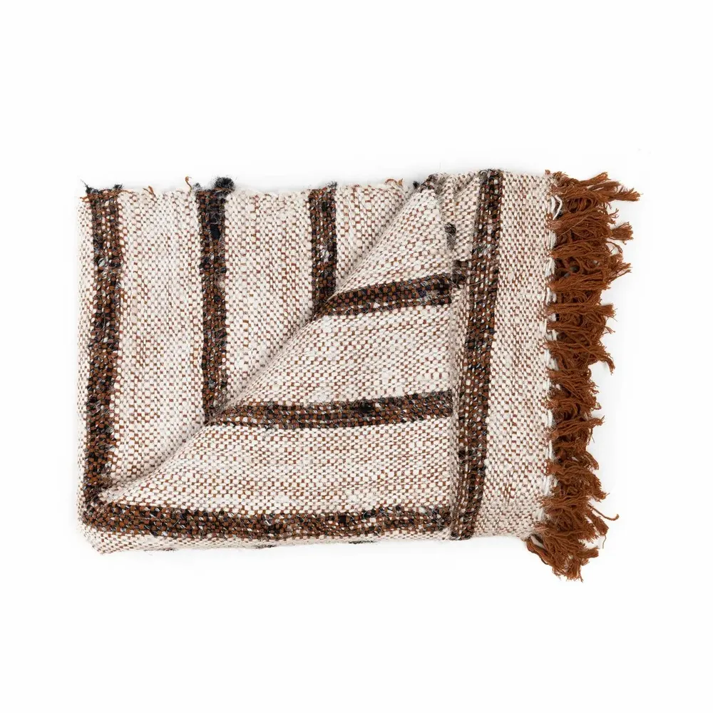 Throw blankets - The s'il vous Plaid - Bohemian White - BAZAR BIZAR LIVING