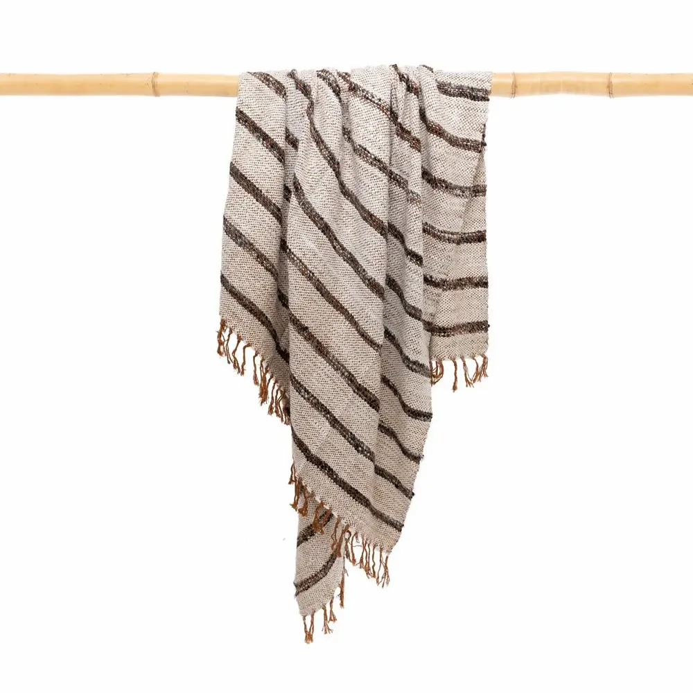 Throw blankets - The s'il vous Plaid - Bohemian White - BAZAR BIZAR LIVING