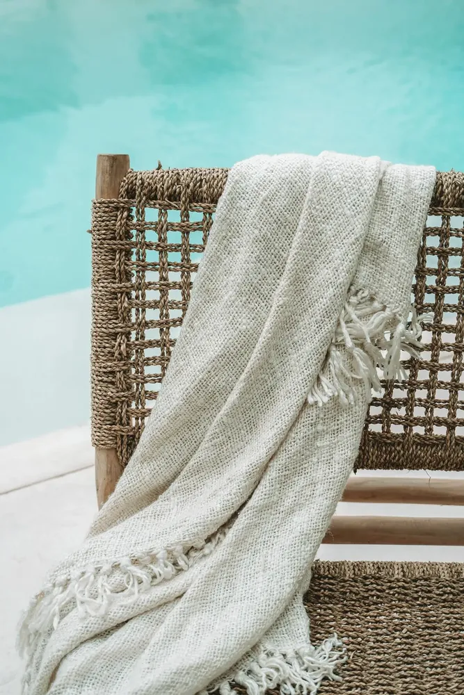 Throw blankets - The s'il vous Plaid - Cream - BAZAR BIZAR LIVING