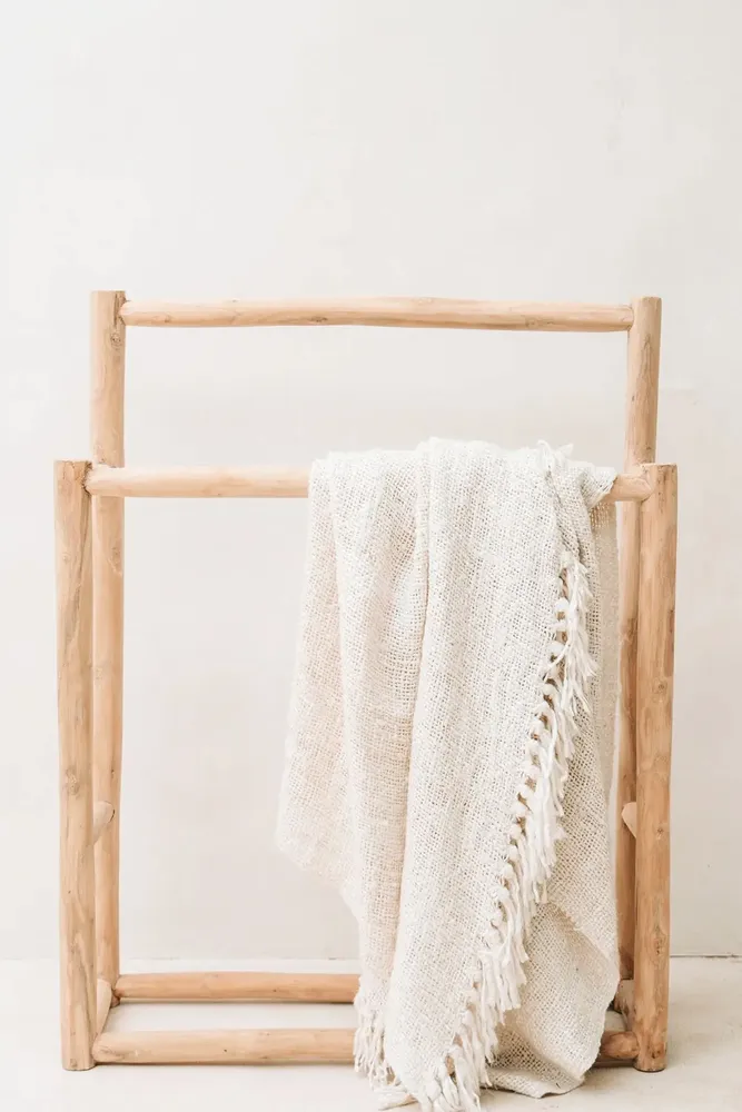 Throw blankets - The s'il vous Plaid - Cream - BAZAR BIZAR LIVING