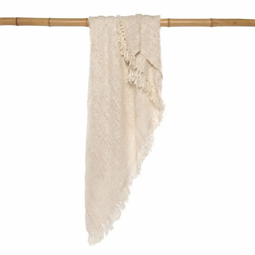 Throw blankets - The s'il vous Plaid - Cream - BAZAR BIZAR LIVING