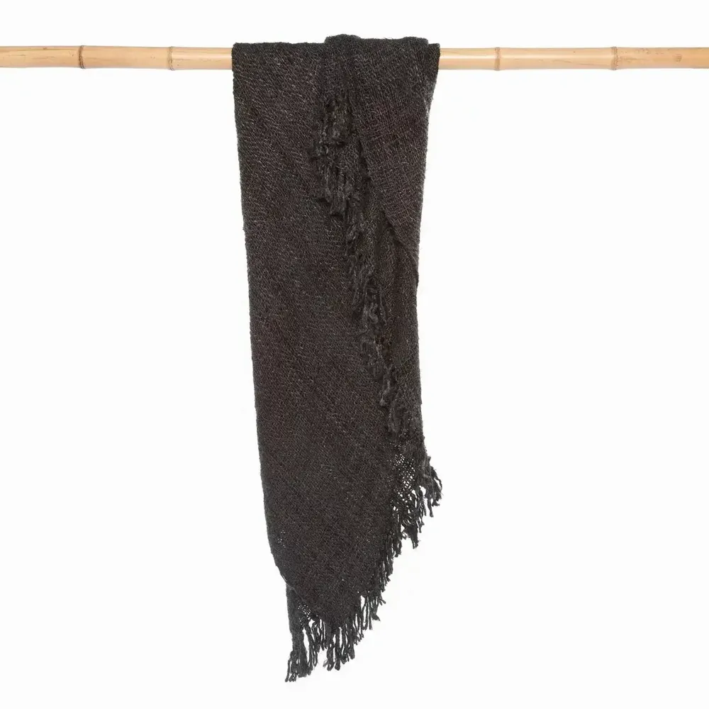 Throw blankets - The s'il vous Plaid - Black Navy - BAZAR BIZAR LIVING