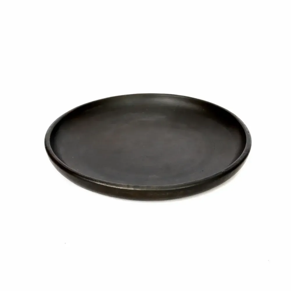 Platter and bowls - The Burned Classic Plate - Black - S - BAZAR BIZAR LIVING