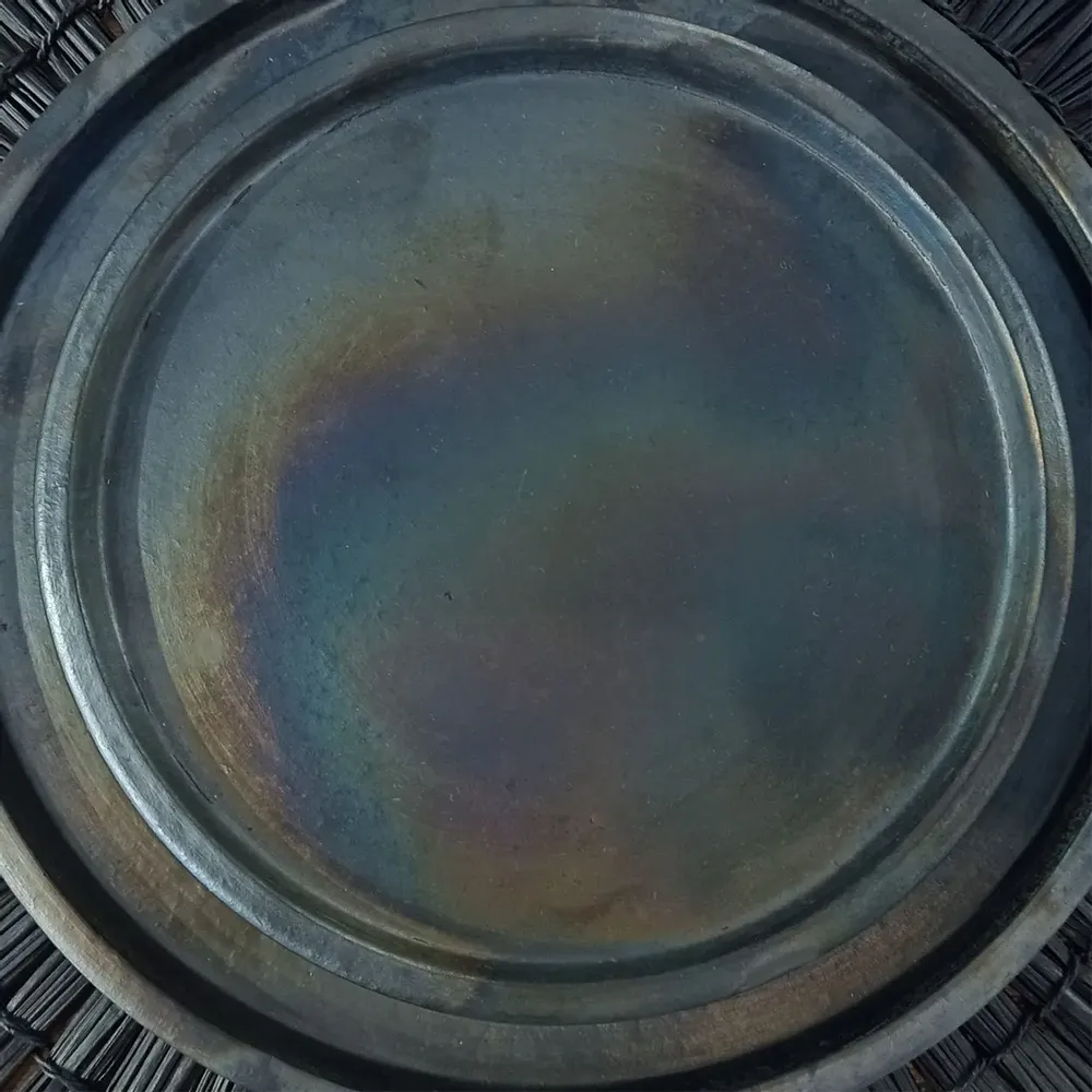 Platter and bowls - The Burned Plate - Black - L - BAZAR BIZAR LIVING