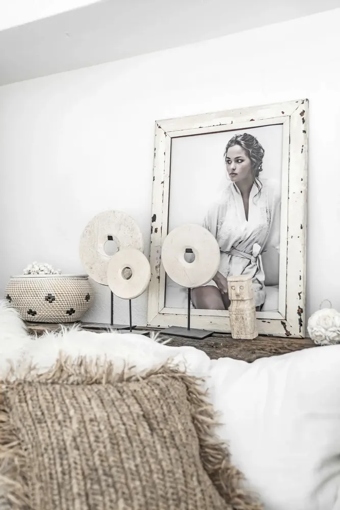 Objets de décoration - Marble Disc Sur Pied - Blanc - S - BAZAR BIZAR LIVING