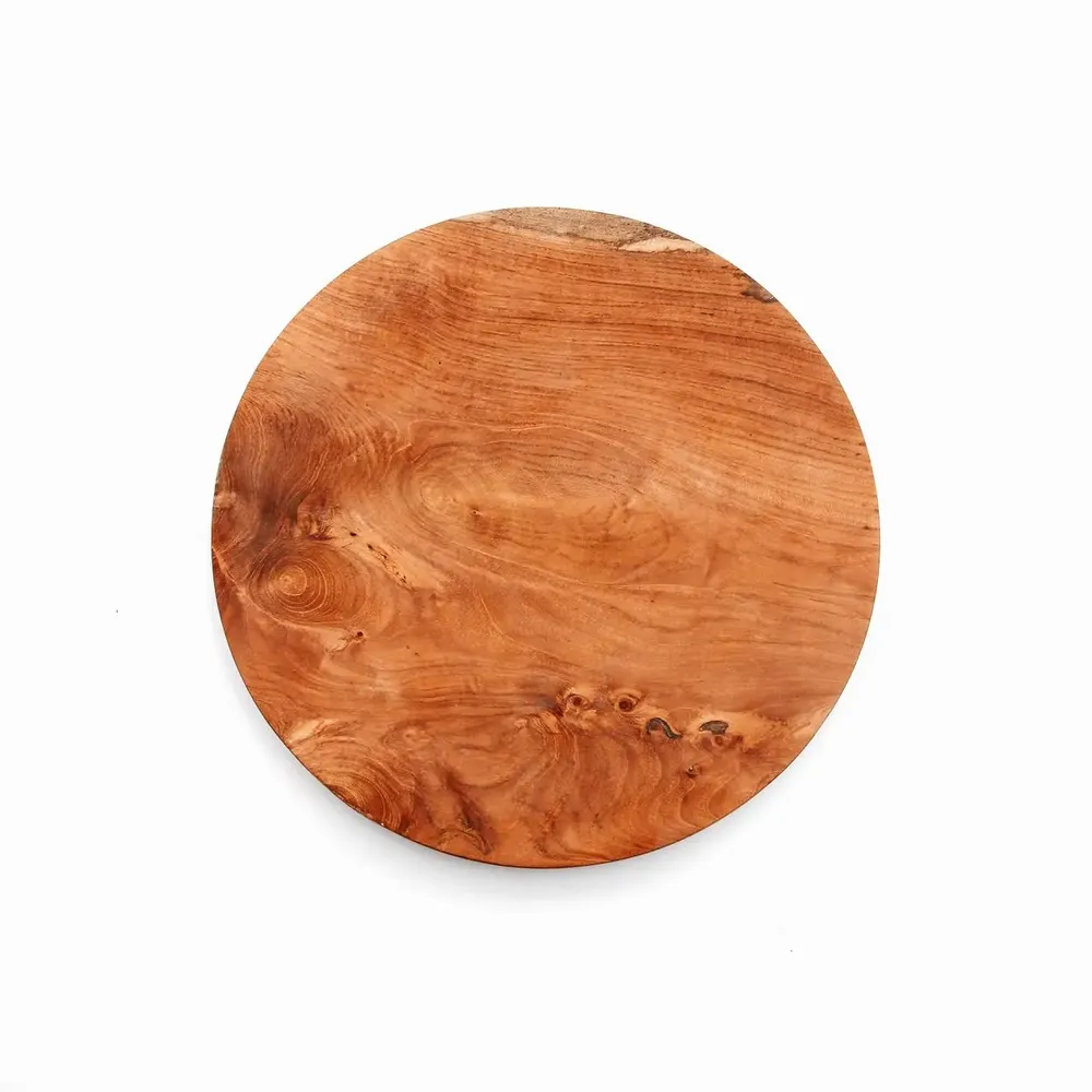 Platter and bowls - The Teak Root Round Plate - XS - BAZAR BIZAR LIVING