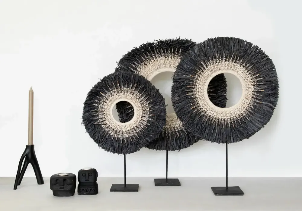 Decorative objects - The Nassau Hoop On Stand - Black - L - BAZAR BIZAR LIVING