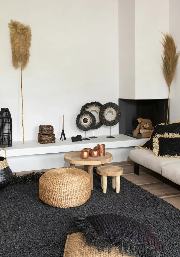 Decorative objects - The Nassau Hoop On Stand - Black - L - BAZAR BIZAR LIVING