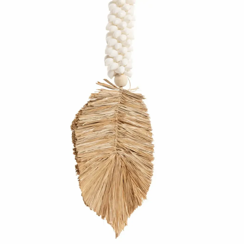 Decorative objects - The Raffia Shell Tassel - White Natural - BAZAR BIZAR LIVING