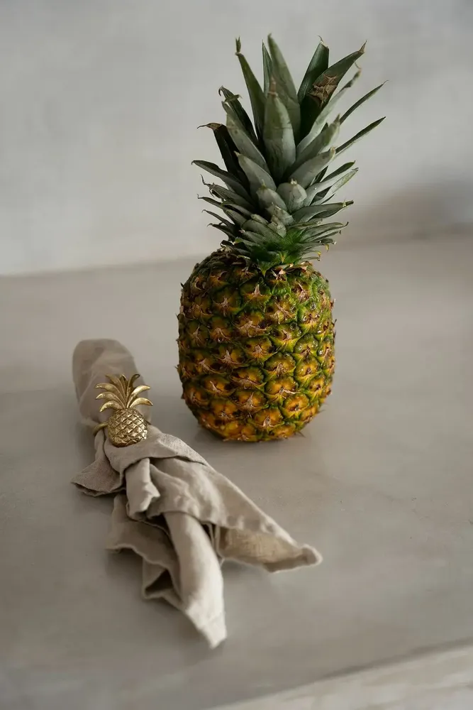 Objets de décoration - Le Rond de Serviette Ananas - Or - BAZAR BIZAR LIVING
